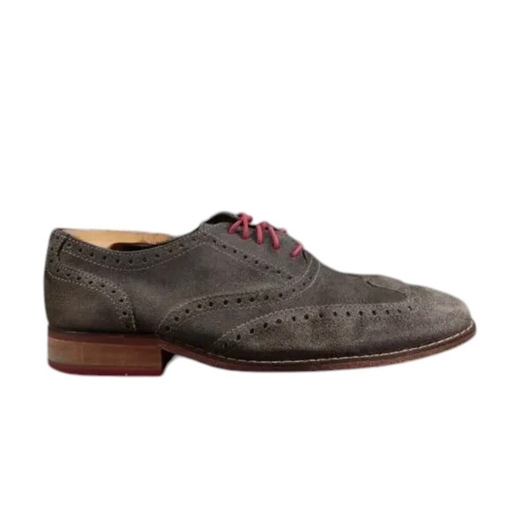 Cole Haan Shoes Mens 9 Oxford Wingtip Professional Formal Leather Classic Gray